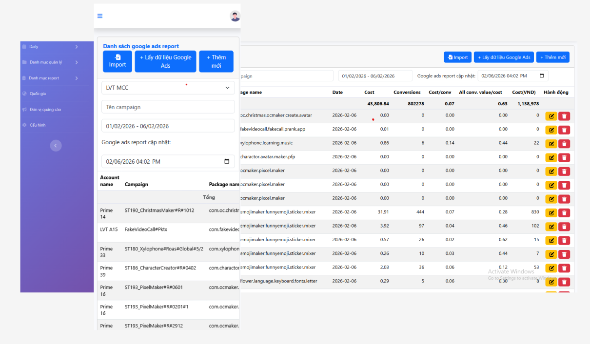 Quản lý đa tài khoản