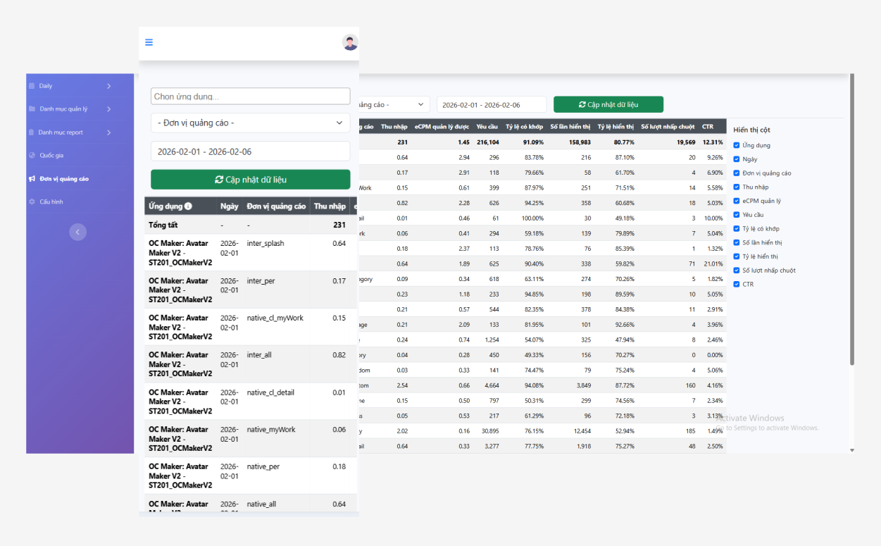 Quản lý đa tài khoản